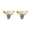 New Fashion Beautiful Colorful Bee 925 Sterling Silver Female Sweet Personality Exquisite Temperament Stud Earrings  TYB215