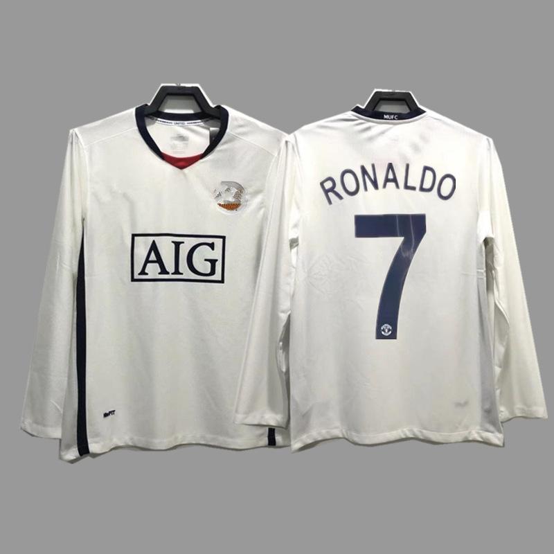 Man L Retro Jersey Football Jersey No. 7 Beckham Cantona C Ronaldo Rooney Giggs Jersey