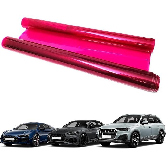 Car Taillight Headlight Fog Light Light Self-Adhesive Tint Film, 12×48 Inches Vinyl Protector Color Shiny Sticker Film, Auto Modification Cover for