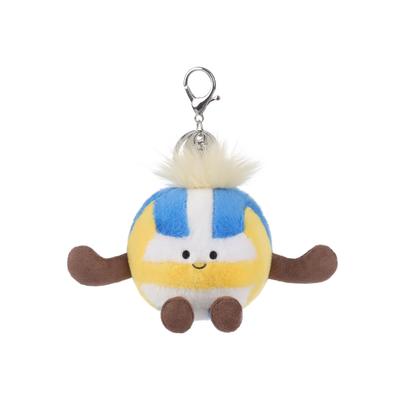 Apricot Lamb Volleyball Cute Soft Animal Keychain Plush Suitable for Men and 8cm Toy, Women, Backpack, Wallet,