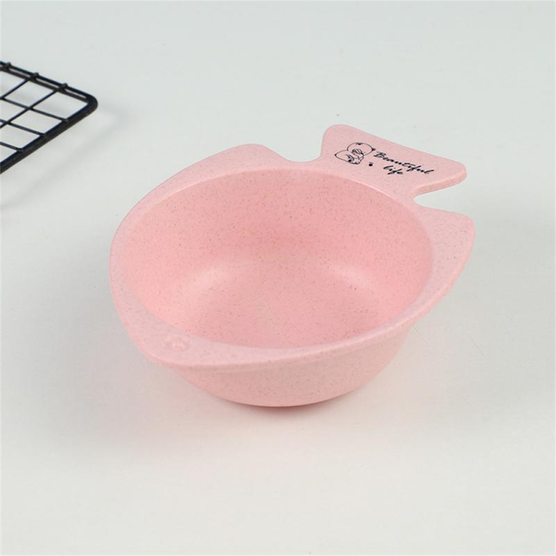 Creative Wheat Straw Bear Dish Fruit Snack Cake Dessert Dish Apple Shell Shape Plate For Home Restaurant Supplies Baby Plate