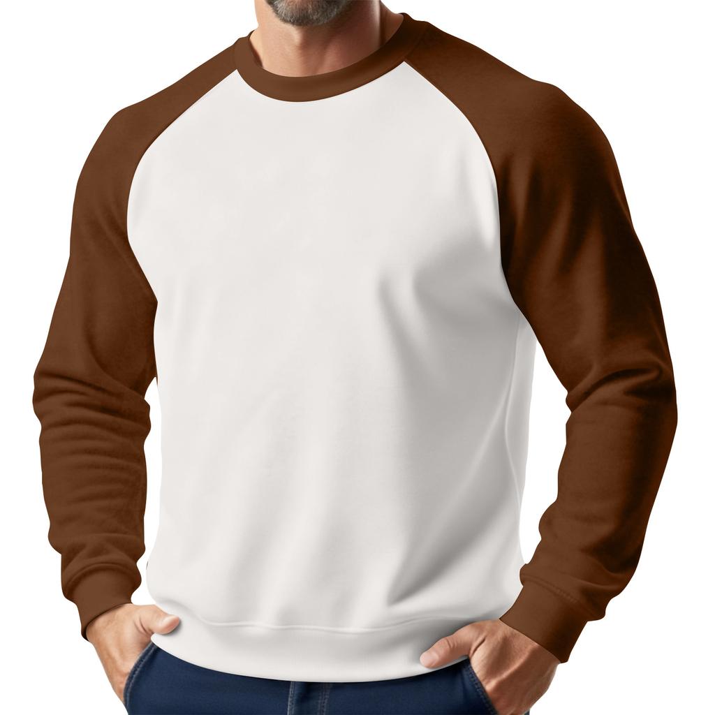 Herren Weihnachts-Raglan-Rundhals-Fleece-Sweatshirt