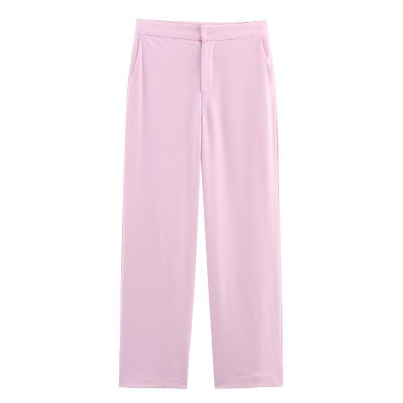 Jnleaog Spring New Arrival Women's Clothing Fashion Style Feather Suit Outwear Elegant Straight-Leg Trousers 3421324