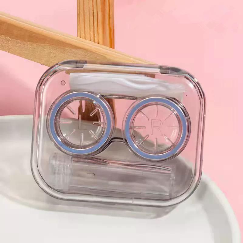 High Quality Portable Contact Lens Case for Women Transparent Beauty Companion Box Girls Contact Lenses Boxs