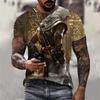 Popular Anime Pattern 3D Digital Printing Men's Fashionable Round Neck Short Sleeved T-shirt