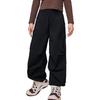 ASK JUNIOR Girls' Pants, Spring 2026 Outdoor Fashion Sports Pants, Mosquito-Repellent Trousers, Cargo Paratrooper Pants, Black, Size 160