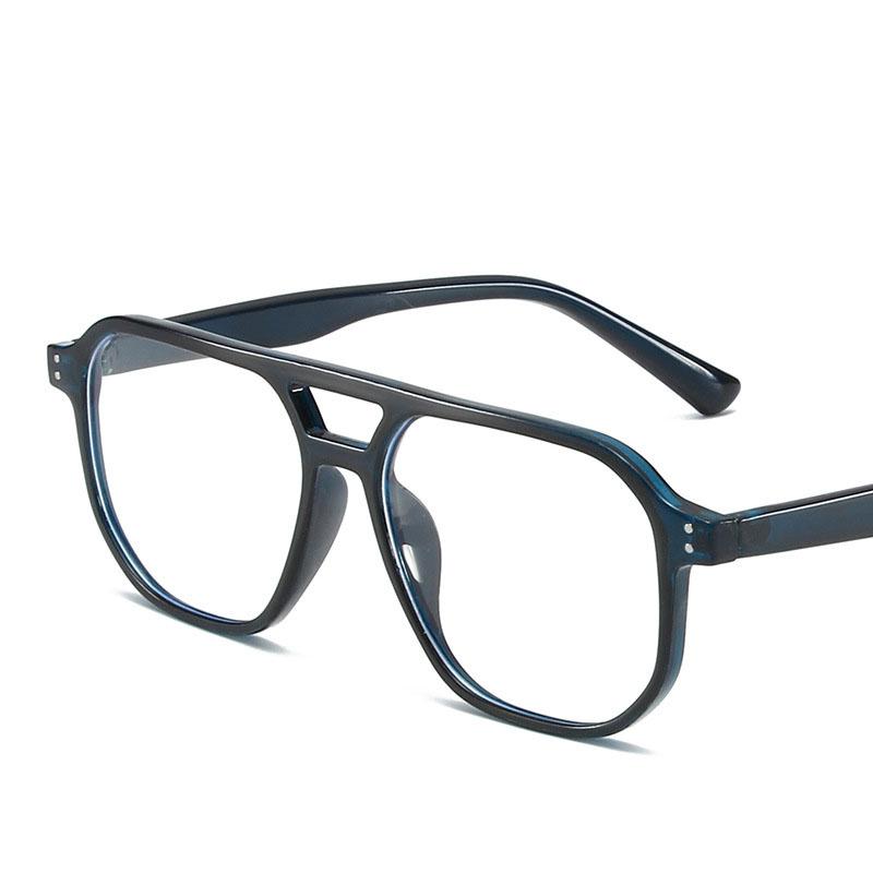

Pink Pilot Big Spectacle Frame Frame Rivet Anti Blue Light Eyeglasses Ladies For Men Classic Sun Glasses Luxury Designer Style Style Punk Glasses