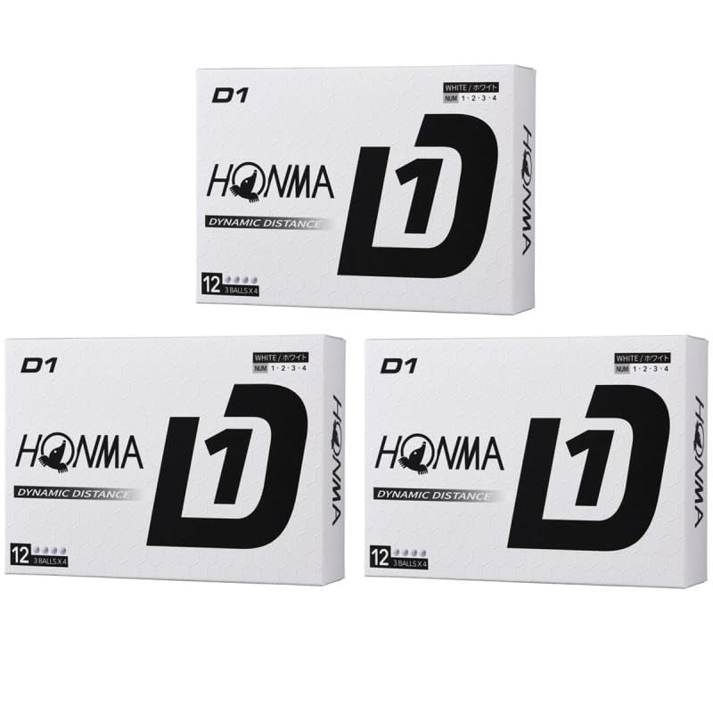 

HONMA D1 3 Dozen Set White [OKN] Balls, (36 Balls),
