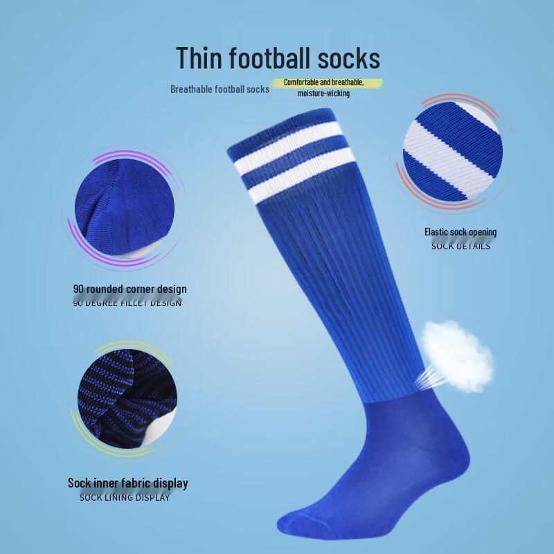 Ayub Summer Thin Adult Over-the-Knee Football Socks Adult