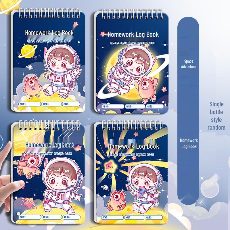 Cartoon Homework Notebook for Elementary Students: Grades 1-3