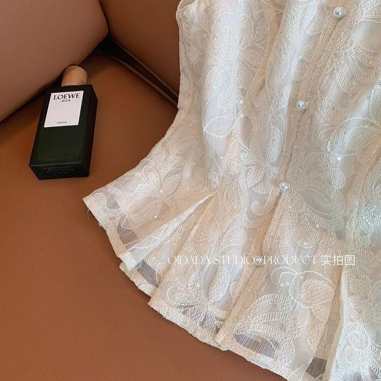 2025 Versatile Solid Color Vest Stand-Up Collar Lace Top Summer Vest Summer