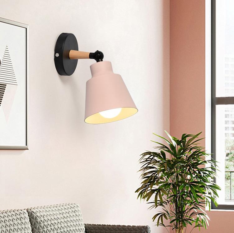 Nordic Creative Solid Wood Wall Lamp for Bedrooms, Hallways, and Children's Rooms