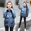 2026 New Women's Glossy Puffer Coat, Korean Style Stand Collar Cropped Winter Jacket, Warm Quilted Outerwear