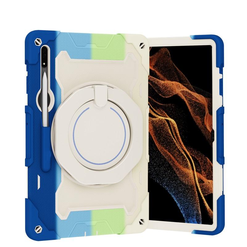 Tablet Case Tab S7 FE S8 Ultra Rotatable Stand With Pen Slot Shockproof Cover