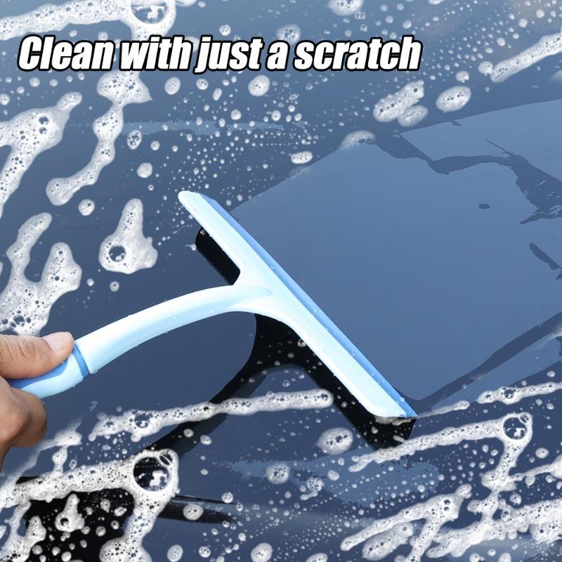 Car Glass Cleaning Wipers T-type Silicone Scraper Universal Automotive Film Application Tool Anti-slip Handle Scraper Snow Wiper
