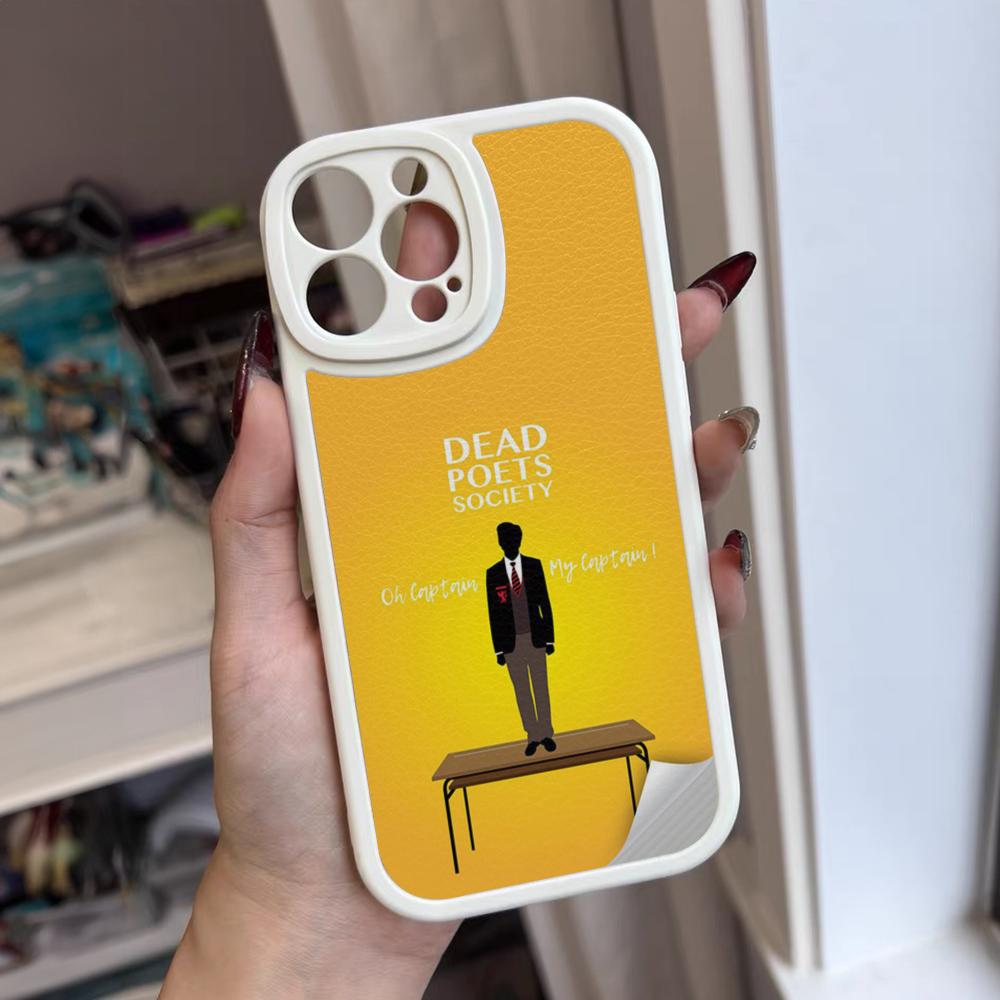 

Dead Poets Society Phone Case For Iphone 16 15 14 12 13 Pro Max 11 Mini Xs Puls Lambskin Silicone Cover iPhone 16 Pro