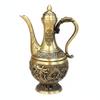 Beverage Ewer Ornament Antique-Style Metal with Lid Embossed for Collectors