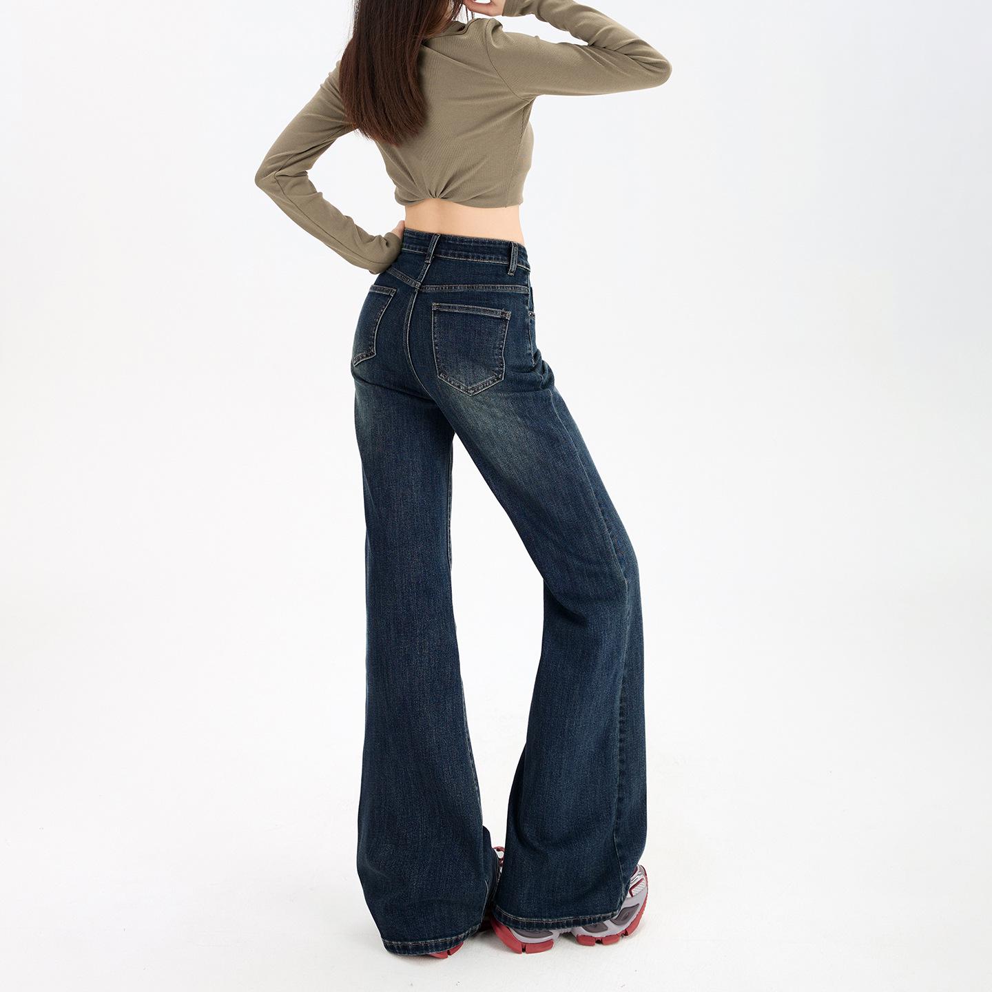 Women s Rhinestone Star Flare Jeans - Super Sparkle Retro Slimming Bell Bottoms for Spring 2026 2XL
