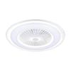 Deckenleuchte Mit Ventilator Rund Ø60cm Weiß LED 48W Wechselbare Farbe Fernbedienung Zephyr Milagro