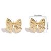 Elegant Metal Bowknot Ear Studs Fashion Stud Earrings Sweet Cool Piercing Earrings Statement Jewelry Women Birthday Gift