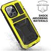 iPhone 14 Pro Max Metal Bumper Silicone Case iPhone 14 Pro Max Case with Stand Built-in Screen Protector Gorilla Glass Hybrid Military Shockproof