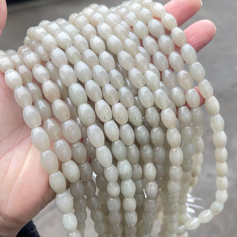 8x12mm Natural She Tai Cui Jade Barrel Beads for DIY Bracelet Jewelry Accessories