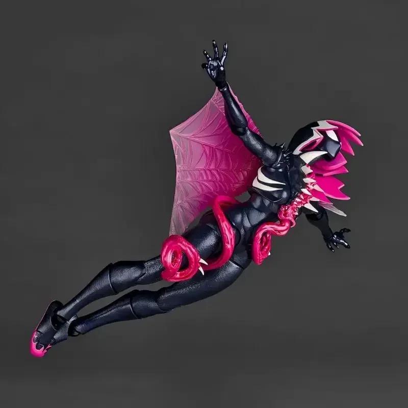 Symbiote Gwenom Action Figure Kaiyodo Revoltech Amazing Yamaguchi Venomized Gwen Stacy Anime Model Gift Toys NEW KO Poseable Articulated Scale