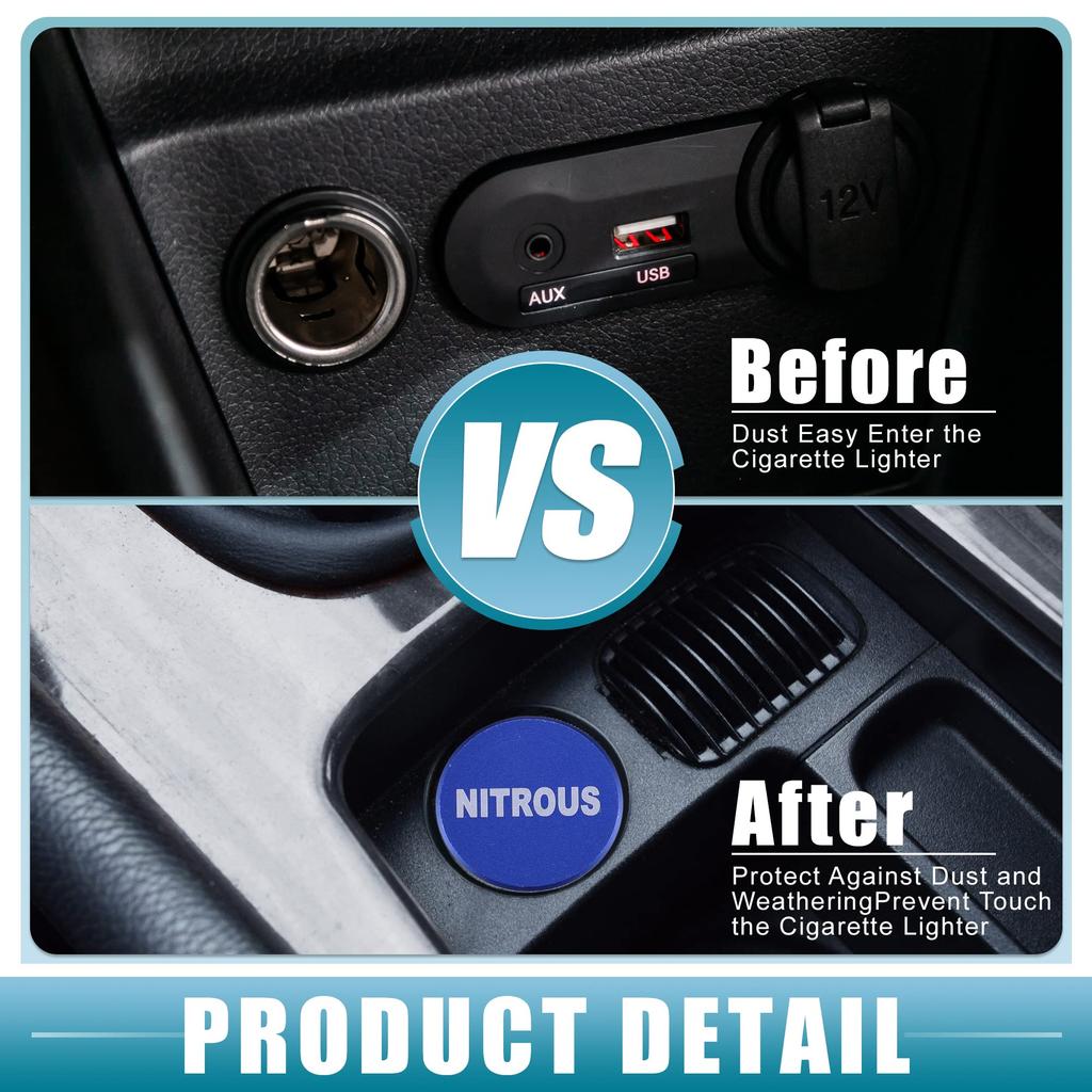 AABSOPRO Cigarette Lighter Plug Cover Dustproof Cigarette Lighter Socket Cover Cap for Car Truck