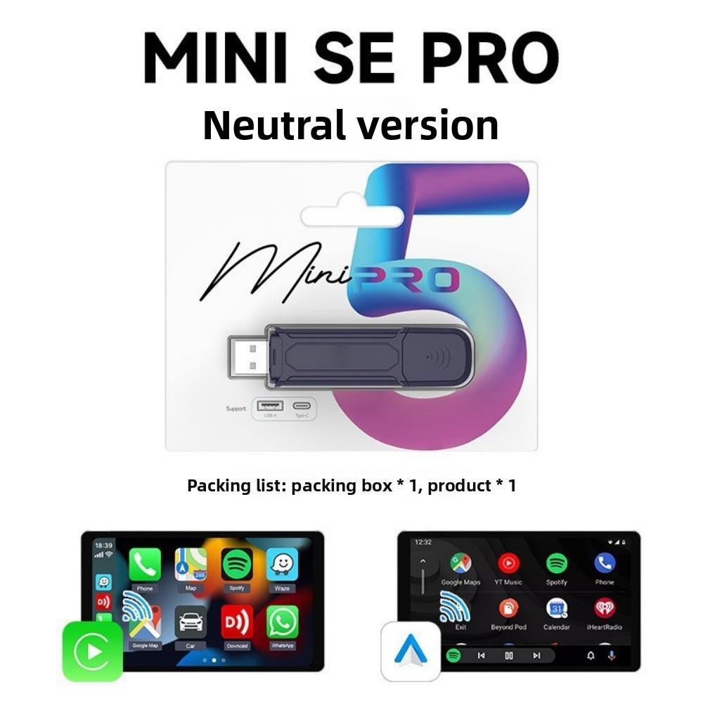 Wireless CarPlay Adapter Box Convert Wired to Wireless for iPhone Android Auto Car Stereo