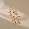 Gold Plated Multi-Color CZ Charm Anklet With Extension Chain