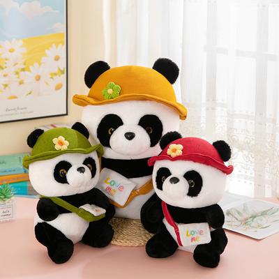 Nová brašna Panda panenka plyšová hračka Dětská narozeninová panenka dárek Roztomilá panda hadrová panenka
