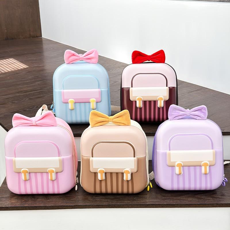 Schoolbag kindergarten schoolbag 1011 new British bow boys and girls hard shell cute children travel backpack