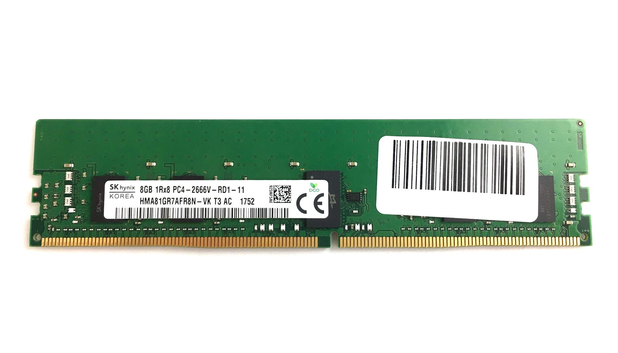

Hynix SK HYNIX ECC RDIMM 1Rx8 CL19 Server Memory 8GB HMA81GR7AFR8N-VK DDR4-2666 PC4-21300V-R