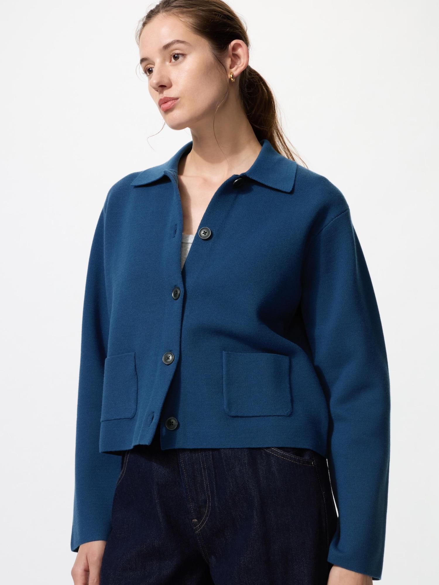 

Жакет в рубчик милано от Uniqlo 66 BLUE/WOMEN M