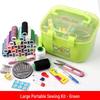 Sewing Kit with Thread, Needle, and Cross-stitch Tools in Solid Wood Pouch