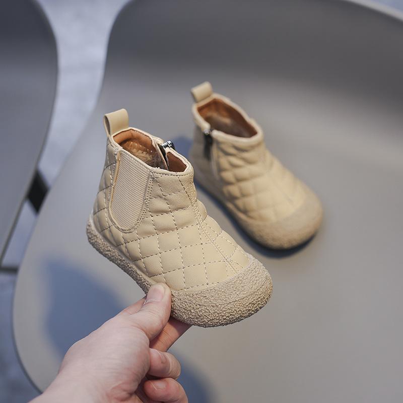 Winter New Solid Girls' Cotton Shoes Short Boots