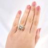 Fashionable and Sparkling Zircon Geometric Women's Ring, Retro and Trendy Holiday Party Accessories, Jewelry Gifts