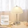 Warm Bedroom Night Light Creative Petal Mushroom Bedside Night Light Minimalist Desk Modern Glass High-End Table Lamps