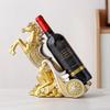 Resin Chinese-Style Horse-Drawn Carriage Wine Rack Decor Living Room TV Cabinet Home Interior Ornament