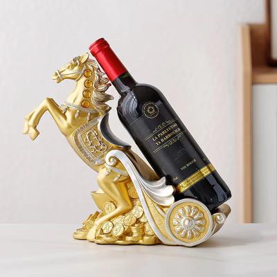 Decoração de Porta-Vinho em Forma de Carruagem Chinesa de Resina para Sala de Estar, Gabinete de TV, Ornamento de Interior para Casa