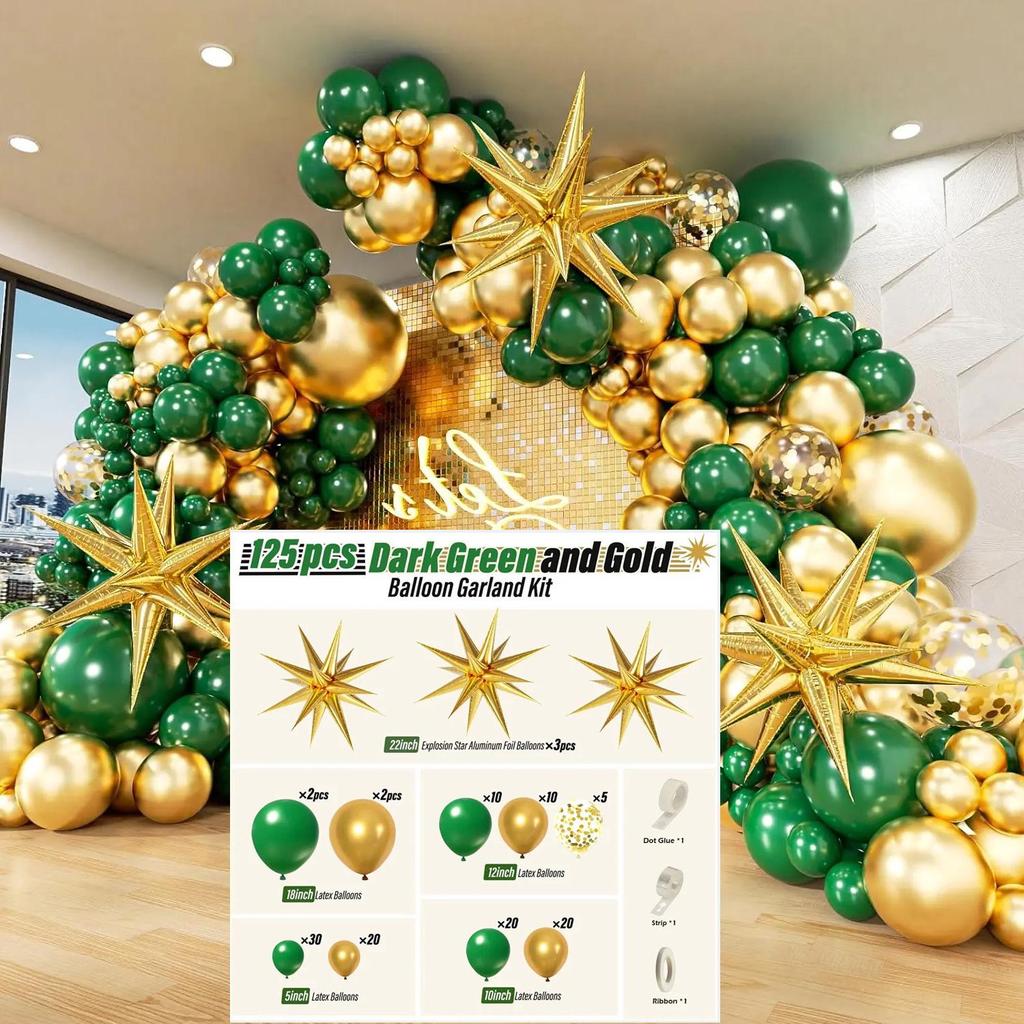 Exploding Star Balloon Chain Set for Parties and Events - Advanced Decorative Background