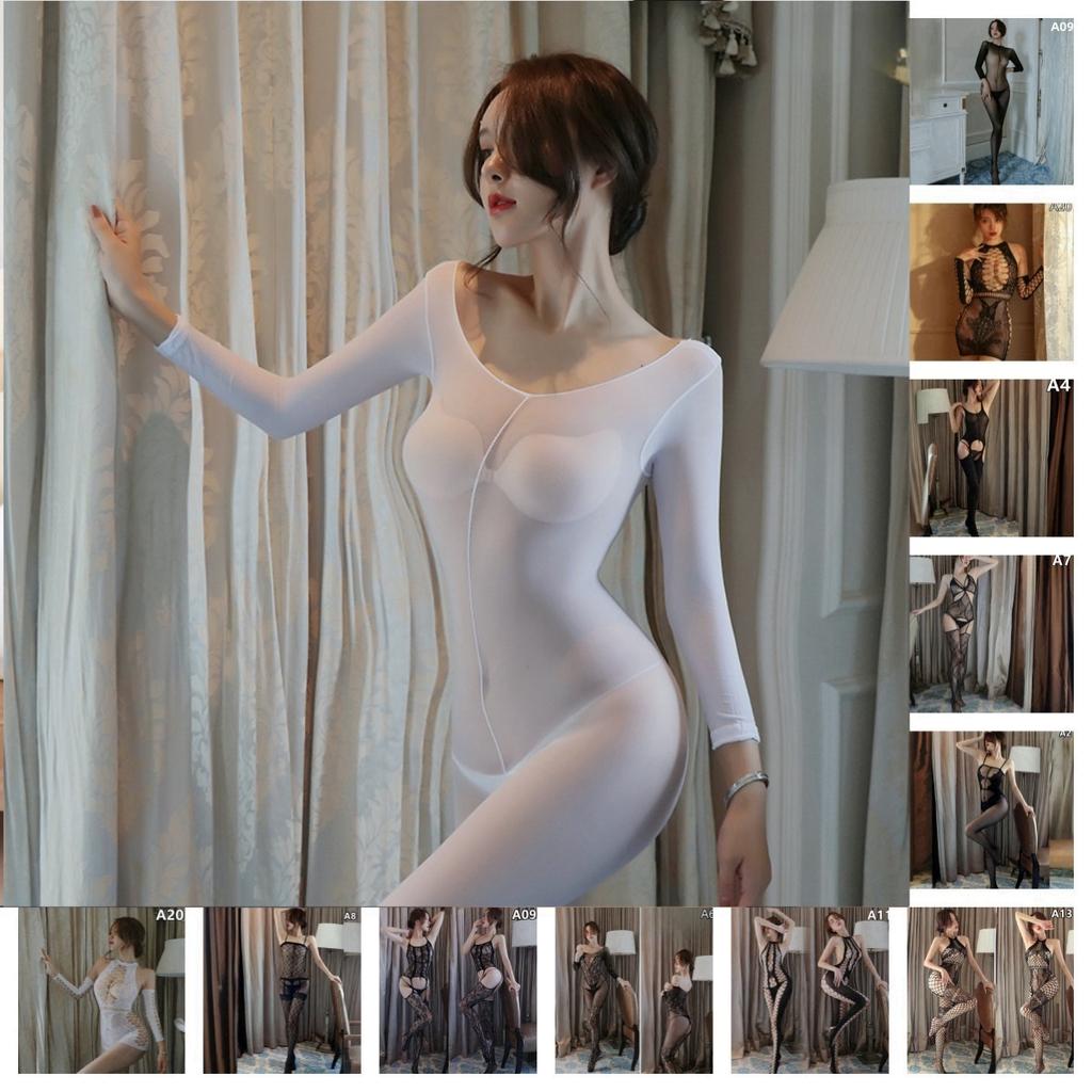 Sexy Open Crotch Fishnet Hollow Body Stockings Tights Lingerie for Women Lace Pantyhose Transparent Bodysuit Plus Size