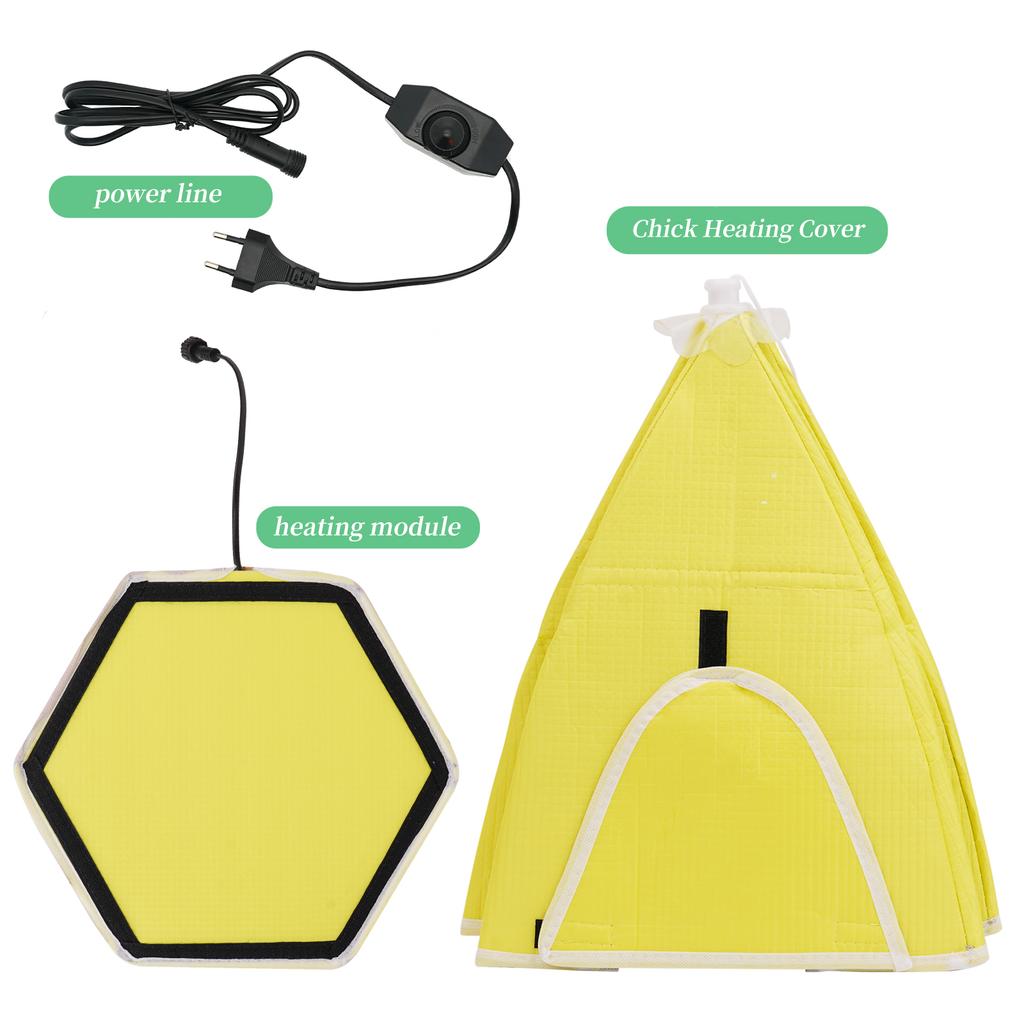 Copertura Riscaldante per Pulcini Elettrica Spina EU/US 110V/220V Comoda Gabbia Riscaldatore per Polli Riscaldatore Riscaldatore a Temperatura Regolabile