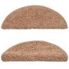 VidaXL Tapis d'escalier 15 pièces 65 x 21 x 4 cm Beige Demi-rond Grand 133902
