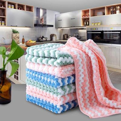 Küchenputzlappen absorbieren Wasser, haften nicht an Öl, verlieren keine Haare, Geschirrtücher, Scheuerschwämme, kationische Korallensamtlappen