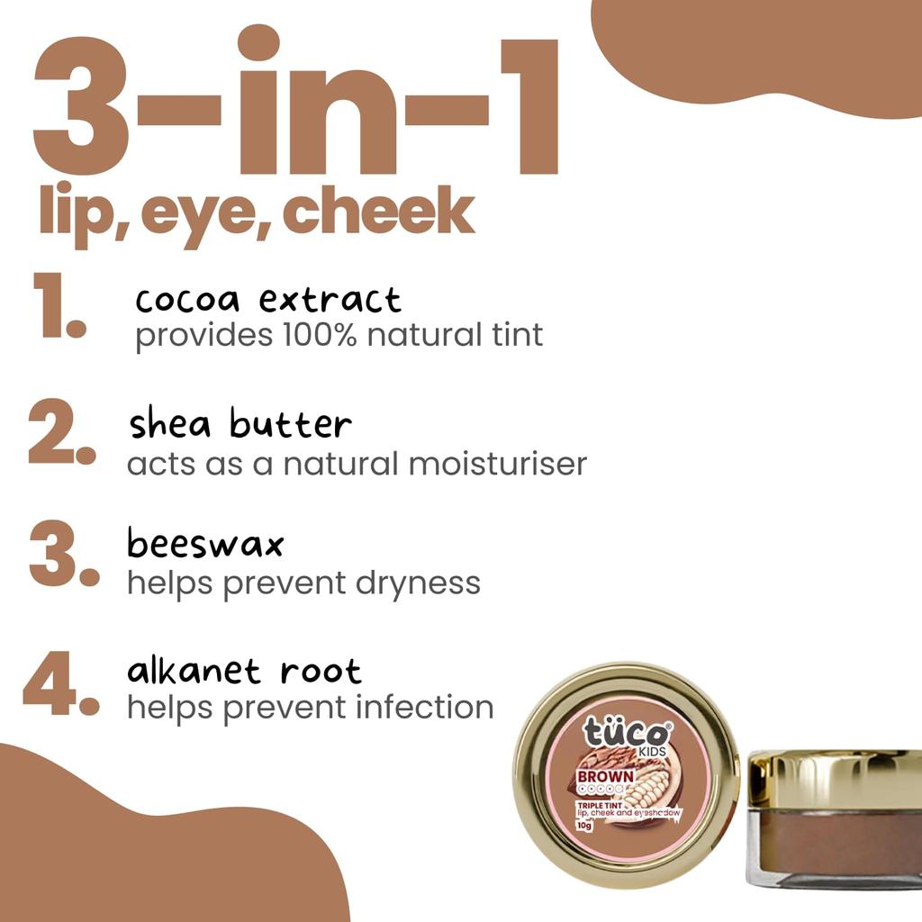 Tuco® Kids Sunscreen SPF50 (50gm) & Brown Lip Tint (10gm) | Safe For Kids | Ages 2-5, 5-10, 10-15 | Paraben & Sulfate Free | Pack of 2