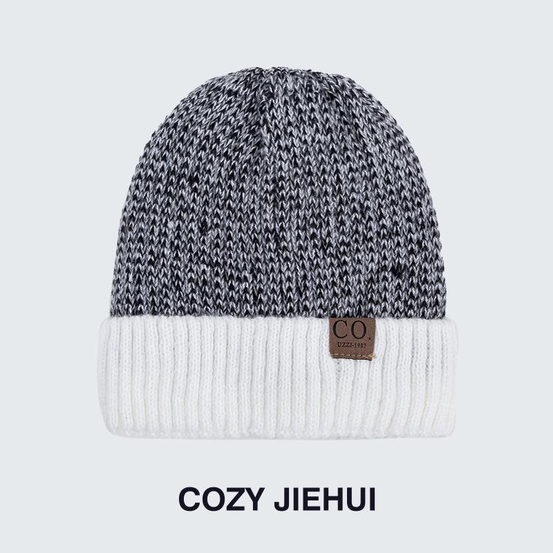 Winter Herren Doppelwollmütze Erwachsene Neu Fleece Verdickt Warme Strickmütze CO