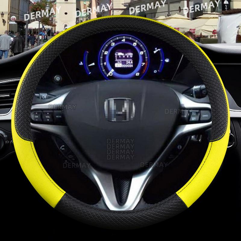 For Honda Civic 2004 2006 2007 2008 2009 2012 2013 2014 2015 Car Steering Wheel Cover PU Leather Non-slip Auto Accessories