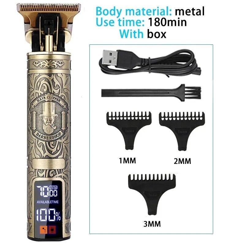 

Электрическая машинка для стрижки волос Профессиональная беспроводная машинка для стрижки волос с USB Профессиональный триммер для бороды Набор для стрижки волос Машина для стрижки волос 11