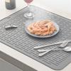 Heat Resistant Silicone Dish Draining Mat Easy to Use Silicone Dish Draining Mat Quick Drying and Heat Resistant Mat